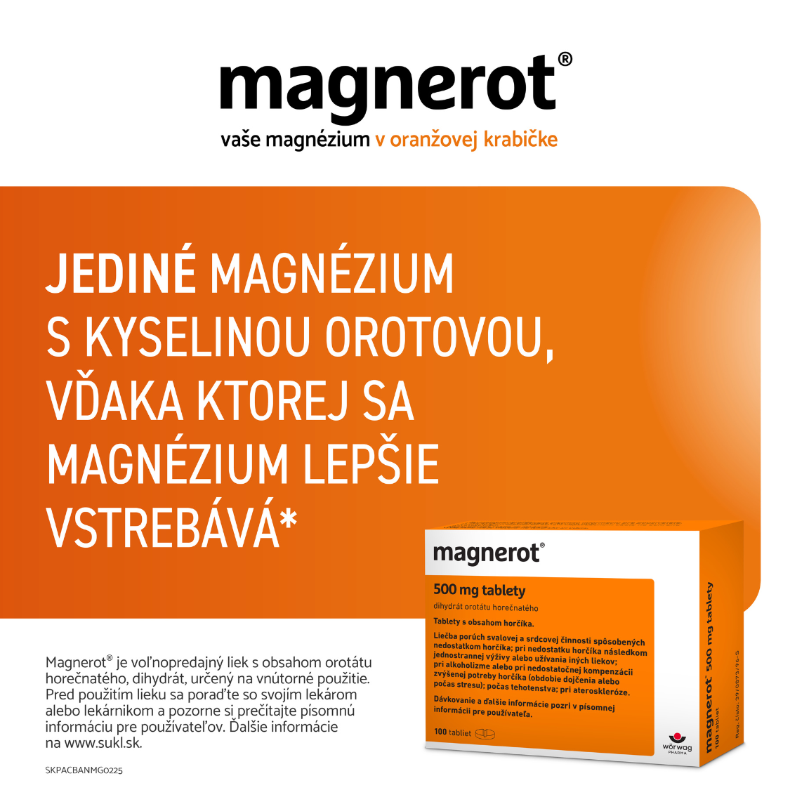 Magnerot – jediné magnézium s kyselinou orotovou