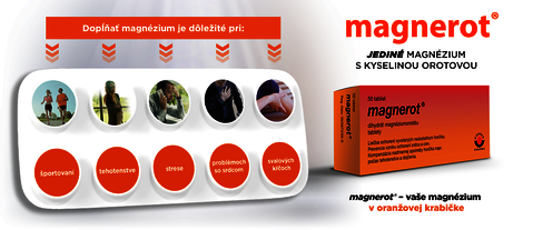 Magnerot – magnéziové tablety